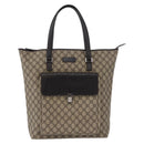 GUCCI GG Supreme Tote Bag PVC Beige Silver 108832 Auth ep13423-2