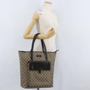 GUCCI GG Supreme Tote Bag PVC Beige Silver 108832 Auth ep13423-25