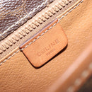 CELINE Macadam Canvas Shoulder Bag PVC Leather Brown Gold Auth ep13426-17
