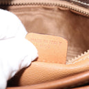 CELINE Macadam Canvas Shoulder Bag PVC Leather Brown Gold Auth ep13426-24