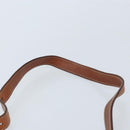 CELINE Macadam Canvas Shoulder Bag PVC Leather Brown Gold Auth ep13426-8