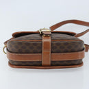 CELINE Macadam Canvas Shoulder Bag PVC Leather Brown Gold Auth ep13426-9