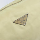 PRADA Shoulder Bag Nylon Ivory Silver Auth ep13428-17