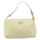 PRADA Shoulder Bag Nylon Ivory Silver Auth ep13428-13