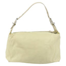 PRADA Shoulder Bag Nylon Ivory Silver Auth ep13428-2