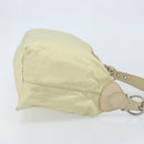 PRADA Shoulder Bag Nylon Ivory Silver Auth ep13428-3