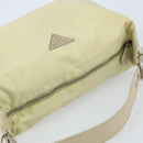 PRADA Shoulder Bag Nylon Ivory Silver Auth ep13428-6