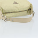 PRADA Shoulder Bag Nylon Ivory Silver Auth ep13428-7