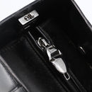 Christian Dior Maris Pearl Tote Bag Patent leather Black Silver Auth ep13429-15