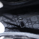 Christian Dior Maris Pearl Tote Bag Patent leather Black Silver Auth ep13429-20