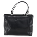 Christian Dior Maris Pearl Tote Bag Patent leather Black Silver Auth ep13429-3