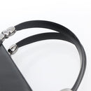 Christian Dior Maris Pearl Tote Bag Patent leather Black Silver Auth ep13429-8