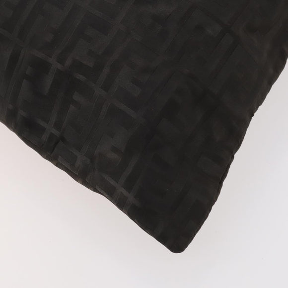 FENDI Zucca Canvas Shoulder Bag Black Gold Auth ep13431