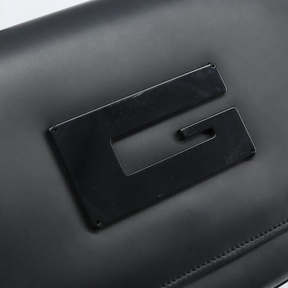GUCCI Shoulder Bag Leather Black 001 3063 Auth ep13432