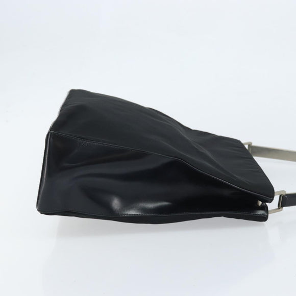 PRADA Shoulder Bag Nylon Black Silver Auth ep13436
