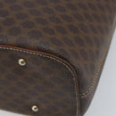 CELINE Macadam Canvas Shoulder Bag PVC Leather Brown Gold Auth ep13438-12