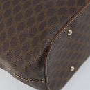 CELINE Macadam Canvas Shoulder Bag PVC Leather Brown Gold Auth ep13438-13
