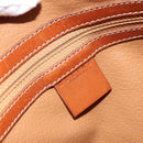 CELINE Macadam Canvas Shoulder Bag PVC Leather Brown Gold Auth ep13438-16