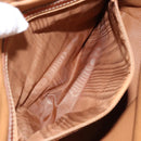 CELINE Macadam Canvas Shoulder Bag PVC Leather Brown Gold Auth ep13438-21