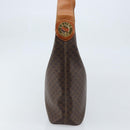 CELINE Macadam Canvas Shoulder Bag PVC Leather Brown Gold Auth ep13438-4
