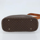 CELINE Macadam Canvas Shoulder Bag PVC Leather Brown Gold Auth ep13438-9