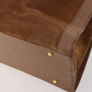 GUCCI Bamboo Shoulder Bag Suede Brown Gold 002 1434 0259 Auth ep13442-15