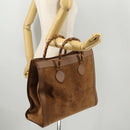 GUCCI Bamboo Shoulder Bag Suede Brown Gold 002 1434 0259 Auth ep13442-21