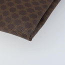 CELINE Macadam Canvas Tote Bag PVC Leather Brown Gold Auth ep13444-15