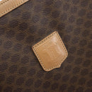 CELINE Macadam Canvas Tote Bag PVC Leather Brown Gold Auth ep13444-10