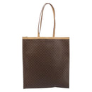CELINE Macadam Canvas Tote Bag PVC Leather Brown Gold Auth ep13444-2