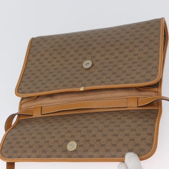 GUCCI Micro GG Supreme Shoulder Bag PVC Beige Gold 004 58 0264 Auth ep13447