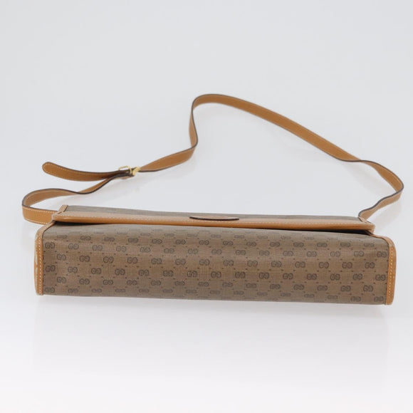 GUCCI Micro GG Supreme Shoulder Bag PVC Beige Gold 004 58 0264 Auth ep13447