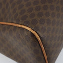 CELINE Macadam Canvas Hand Bag PVC Leather Brown Gold Auth ep13448-11