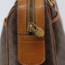 CELINE Macadam Canvas Hand Bag PVC Leather Brown Gold Auth ep13448-16