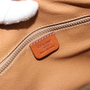CELINE Macadam Canvas Hand Bag PVC Leather Brown Gold Auth ep13448-17