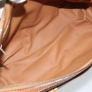 CELINE Macadam Canvas Hand Bag PVC Leather Brown Gold Auth ep13448-18