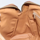 CELINE Macadam Canvas Hand Bag PVC Leather Brown Gold Auth ep13448-20