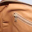 CELINE Macadam Canvas Hand Bag PVC Leather Brown Gold Auth ep13448-21
