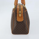 CELINE Macadam Canvas Hand Bag PVC Leather Brown Gold Auth ep13448-4
