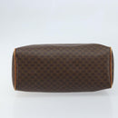 CELINE Macadam Canvas Hand Bag PVC Leather Brown Gold Auth ep13448-9