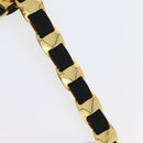 Salvatore Ferragamo Chain Vala Shoulder Bag Nylon Black Gold Auth ep13450-10