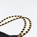 Salvatore Ferragamo Chain Vala Shoulder Bag Nylon Black Gold Auth ep13450-8