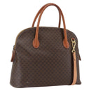 CELINE Macadam Canvas Hand Bag PVC Leather 2way Brown Gold Auth ep13453-1