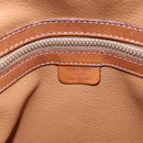 CELINE Macadam Canvas Hand Bag PVC Leather 2way Brown Gold Auth ep13453-19