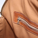 CELINE Macadam Canvas Hand Bag PVC Leather 2way Brown Gold Auth ep13453-22
