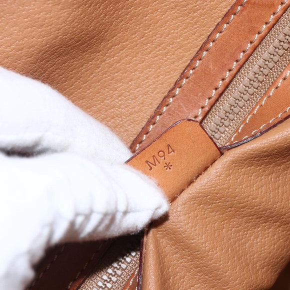 CELINE Macadam Canvas Hand Bag PVC Leather 2way Brown Gold Auth ep13453