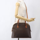 CELINE Macadam Canvas Hand Bag PVC Leather 2way Brown Gold Auth ep13453-24