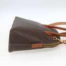 CELINE Macadam Canvas Hand Bag PVC Leather 2way Brown Gold Auth ep13453-4