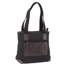 GUCCI GG Canvas Tote Bag Dark Brown Silver 28893 Auth ep13456-1