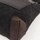 GUCCI GG Canvas Tote Bag Dark Brown Silver 28893 Auth ep13456-10